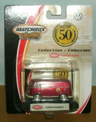 1/64 Scale 1967 VW Transporter (Type 2 T1) Panel Van - Matchbox 50th 96975 Red - Image 1 of 4
