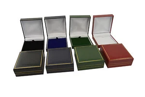 Luxury Faux Leather Universal Pendant Box Jewellery Display Storage Gift Box - Picture 1 of 5