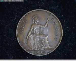 1946 Georgivs VI penny 1c centavo antiguo (68s136) - Imagen 1 de 2