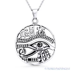 Dije Ojo de Horus Egipcio Udjat Wedjat .925 Plata Esterlina Egipto Suerte - Imagen 1 de 1