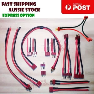 T Plug Male Female Connectors Style For RC Lithium Battery AW12 AW14 - Foto 1 di 32