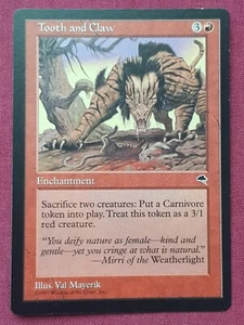 Magic The Gathering TEMPEST DIENTE Y GARRA tarjeta roja Magic The Gathering - Imagen 1 de 2