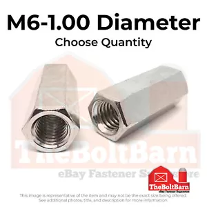 Tuercas de acoplamiento de acero inoxidable M6-1,0x18 A4-70 (elige la cantidad) - Imagen 1 de 7