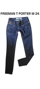 Freeman T Porter W 24 Taille 34 Pantalon jeans jean denim bleu brut femme - Foto 1 di 5
