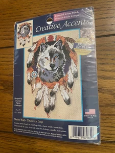 NATIVE WOLF Counted Cross Stitch Kit NEW Sealed Creative Accents #7984 - NEW - Picture 1 of 6
