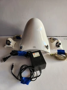 JBL Creature Self Powered Satellite Speakers and Subwoofer White E204594 Works! - Picture 1 of 5