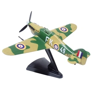 9.5cm Diecast Alloy 1/110 Scale WWII UK Hurricane MKII Fighter Model with Stand - Picture 1 of 12