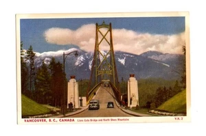 Postal de colección, puente Lions Gate, Vancouver, BC, Canadá sin publicar - Imagen 1 de 2