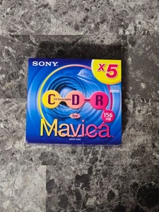 SONY 156MB CD-R CD Recordable - 5-Pack for Mavica Cameras (5MCR-156A) - Picture 1 of 3