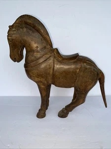 Antique Wooden Horse Figurine Original Old Hand Crafted - Picture 1 of 15