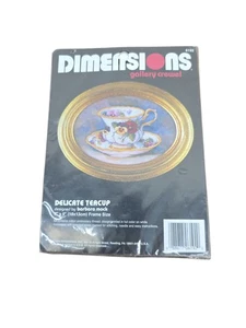 Dimensions vintage "Delicate Teacup" cross stitch kit 6192 7x5in New In Package - Picture 1 of 6