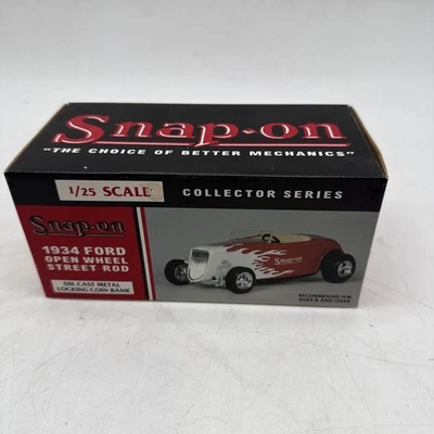 Liberty Classics Snap-On 1934 Ford Open Wheel Street Rod 1:25 Die Cast Coin Bank - Image 1 of 4