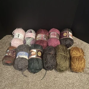 lion brand heartland paton buttercream yarn mixed lot 11 skeins - Picture 1 of 14