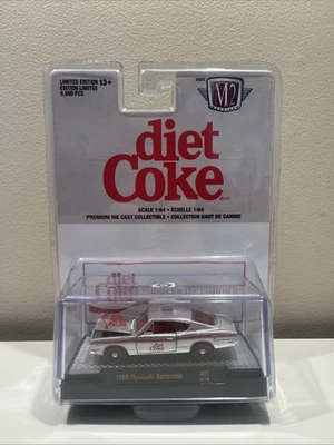 M2 MACHINES 1/64 DIECAST *DIET COKE SILVER 1969 PLYMOUTH BARRACUDA C28 - Image 1 of 3