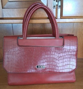 BCBG CAMELIA SATCHEL Purse - Color: Cognac ( Burgundy, Red ) 13" X 10" NWOT - Picture 1 of 15