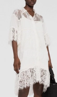 Pinko Uniqueness Camisa Vestido Talla M Blanco Europeo 42 Foto 1 de 4