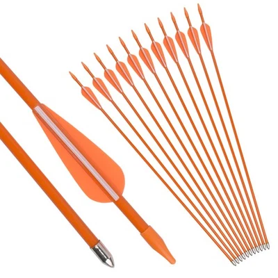 玻璃纤维箭青少年练习反曲弓复合弓射击 12 件 24... — 第 1/4 张图片