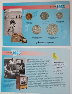 1955 5 Coin Silver Set + Full America Revisited Package - Littleton Coin Company - Picture 1 of 4