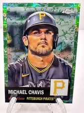 Michael Chavis /99 2022 Topps Chrome Platinum Anniversary Green Toile Sp #420