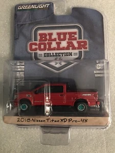 GREENLIGHT BLUE COLLAR SERIES 5 2018 NISSAN TITAN XD PRO-4X GREEN MACHINE BB4 - Picture 1 of 9