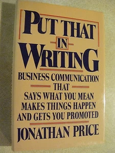 Put That in Writing by Jonathan Price (1984, Hardcover) - Picture 1 of 3