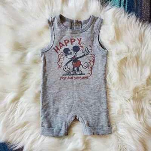 Junk Food Mickey Mouse Just Add Sunshine Romper 6-9 Months - Picture 1 of 5