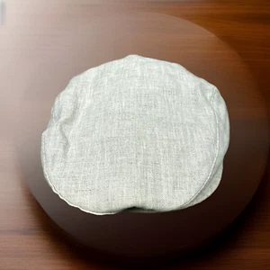 Vintage Dobbs LINEN Cap Men’s One Size Fits Most Beige Lined Made In U.S.A - Picture 1 of 8