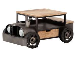 Couchtisch Car II 102x48x45 Metall Holz, Sofatisch, Autodesign, Unikat - Bild 1 von 7
