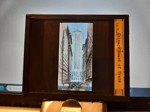 Vintage Magic Lantern Glass Slide color CHICAGO IL BOARD OF TRADE - Picture 1 of 1