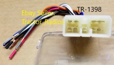 Arnés de cables estéreo radio tractor enchufe Caterpillar Kubota 99-16 estéreo TR-1398 Foto 1 de 4