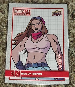 MOLLY HAYES 2021-22 MAZO SUPERIOR MARVEL ANUAL LONA VARIANTE TARJETA #53 - Imagen 1 de 2
