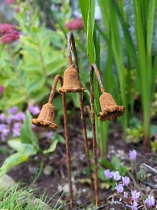 Metal Bluebells Garden Sculptures | Garden Art | Rusty Trio