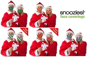 Snoozies! Festliche Gesichtsmaske Wiederverwendbar Erwachsene Flexibler Nasensteg Weihnachten Xmas - Bild 1 von 8