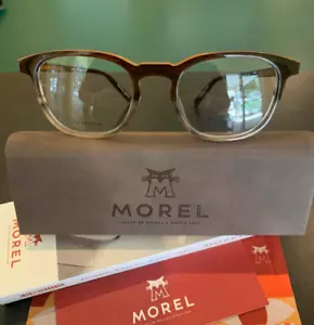 MOREL OGA MOD 10175O. Brown&Orange Round Titanium 51mm Eyeglasses - Picture 1 of 10