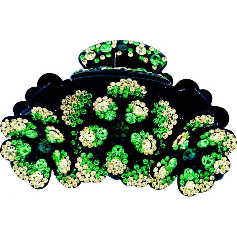 CLIP MANDÍBULA GLAM HECHO A MANO FLOR GRANDE PELO GARRA HECHO CON CRISTAL DE SWAROVSKI S2 Foto 1 de 1