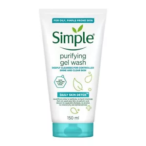 Simple Daily Skin Detox Purifying Gel Facial Wash For Clear Skin, Unisex 150ml - Picture 1 of 8