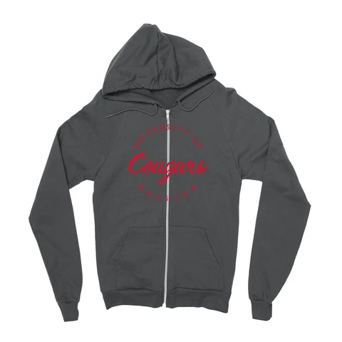 Venley Official NCAA University of Houston Cougars Zip Hoodie Cover
