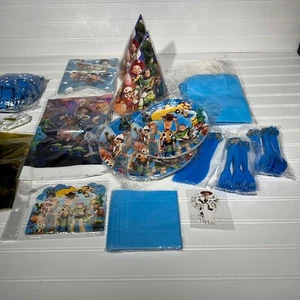 Huge TOY STORY Themed Birthday Party Set for 12. Plates,Ballons,Hats,Bags,& More - Picture 1 of 7