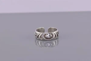 Anillo de plata esterlina de 5 mm fuertemente tallado con banda trasera abierta giratoria talla 925 talla: 4 - Imagen 1 de 8