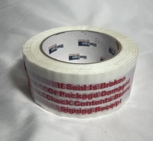 Stop If Seal Is Broken Red Lettering box Carton Sealing 2" Tape 110 Yards - Picture 1 of 6