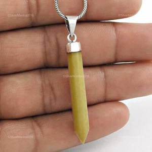 Baguette Avventurina Pietra 925 Argento Sterling Matita Sorella Mamma Giorno - Foto 1 di 5