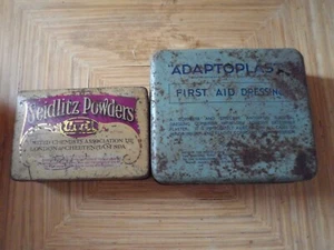 vintage chemist pharmacy apothecary medicine tins collectable advertising - Picture 1 of 10