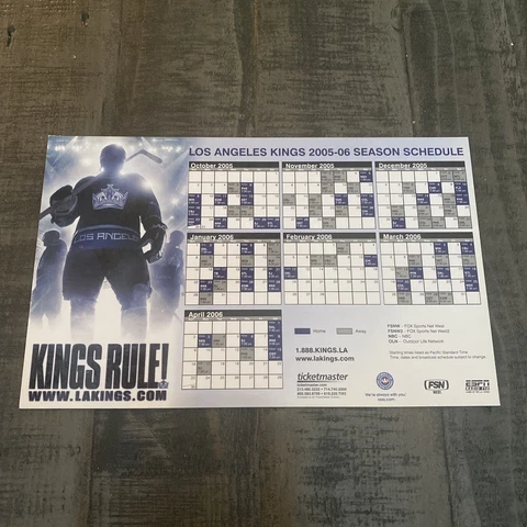Los Angeles Kings 2005-06 Magnet Season Schedule LA Kings SGA KINGS RULE!!! Cover