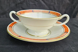 Royal Worcester BEAUFORT Rust. Taza y platillo de sopa - Imagen 1 de 6
