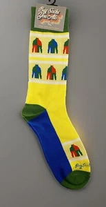 Buy Socks You All! Yellow Derby Silks Kentucky Novelty Men's Socks - Picture 1 of 4