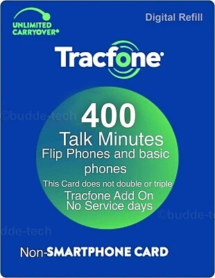 TracFone Service Plan 400 minutes - For Basic Phones *Direct Add within 2 days* - Image 1 of 4