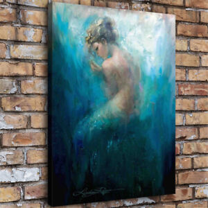 Mermaid Series Bare Room Canvas Print Picture Wall Painting Home Modern Decor