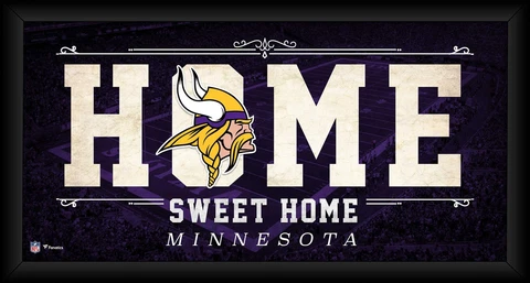 Minnesota Vikings Framed 10" x 20" Home Sweet Home Collage Cover