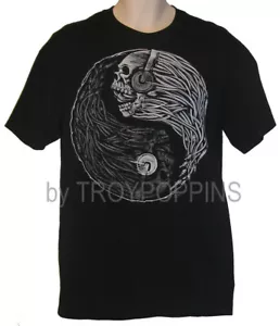 1-LIVE WIRE ROCK N ROLL YIN YANG SKULL AMP MUSIC MENS T-SHIRT GRAPHIC PRINTED - Picture 1 of 6