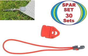30x Holdon mini clip banner teloni tenditore rosso + 25 cm x Ø4 serraggio gancio in gomma fisso - Foto 1 di 17